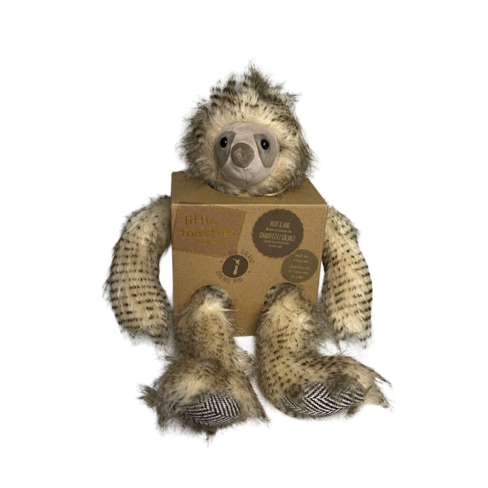 Little Toasties New Zealand  Sloth Heat & Hug Plush. Fuzzy Plush Sloth